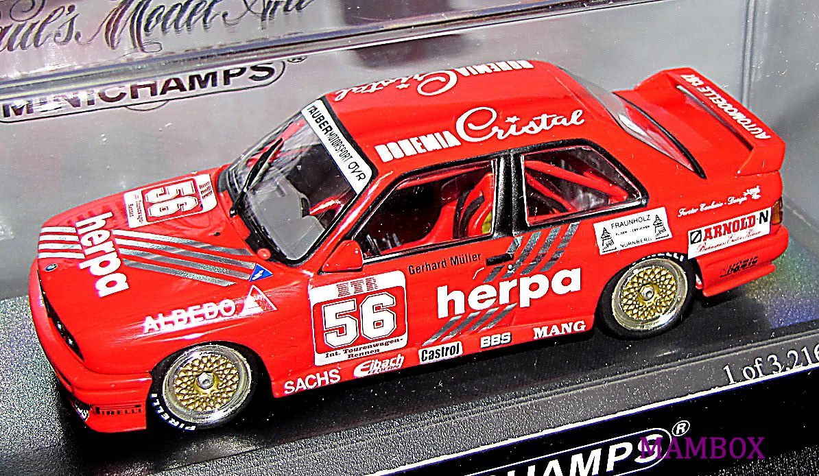 【SALE】PM☆1/43 430882056 BMW M3 DTM 1988 Tauber Motorsport G.Muller #56 3216台限定_画像1