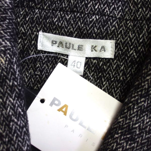  новый товар / paul (pole) kaPAULE KA tailored jacket надпись 40 номер 11 номер соответствует чёрный серия черный твид шерсть шелк Венгрия производства осень-зима внешний женский 