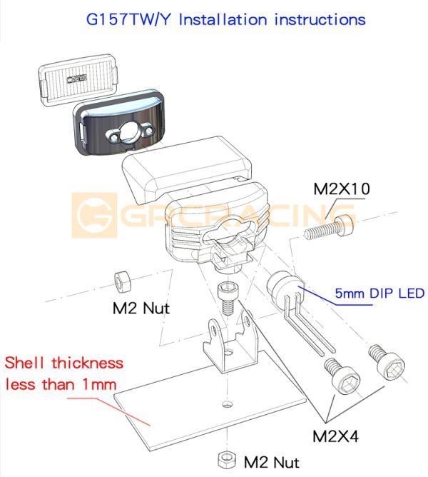 GRC製 20mm　G157TPW（白）　LED作業灯 車種別適合( 82056-4)　バックライト　ワークライト ワークランプ_画像3