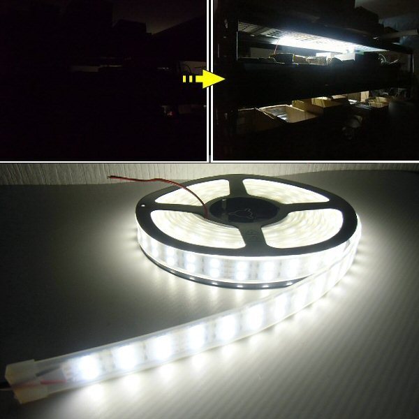 24v 5m LED tape light white with cover ultra light waterproof interior exterior . use great number bulk buying . profit free shipping /6
