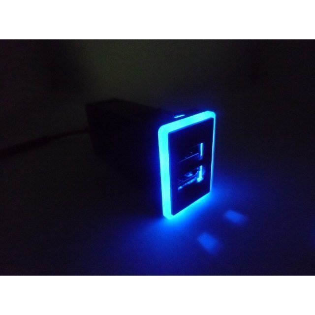 USB 2ポート 3.0 増設キット 青色 LED トヨタ 汎用 Aタイプ スイッチホール パネル メール便送料無料/6_画像3