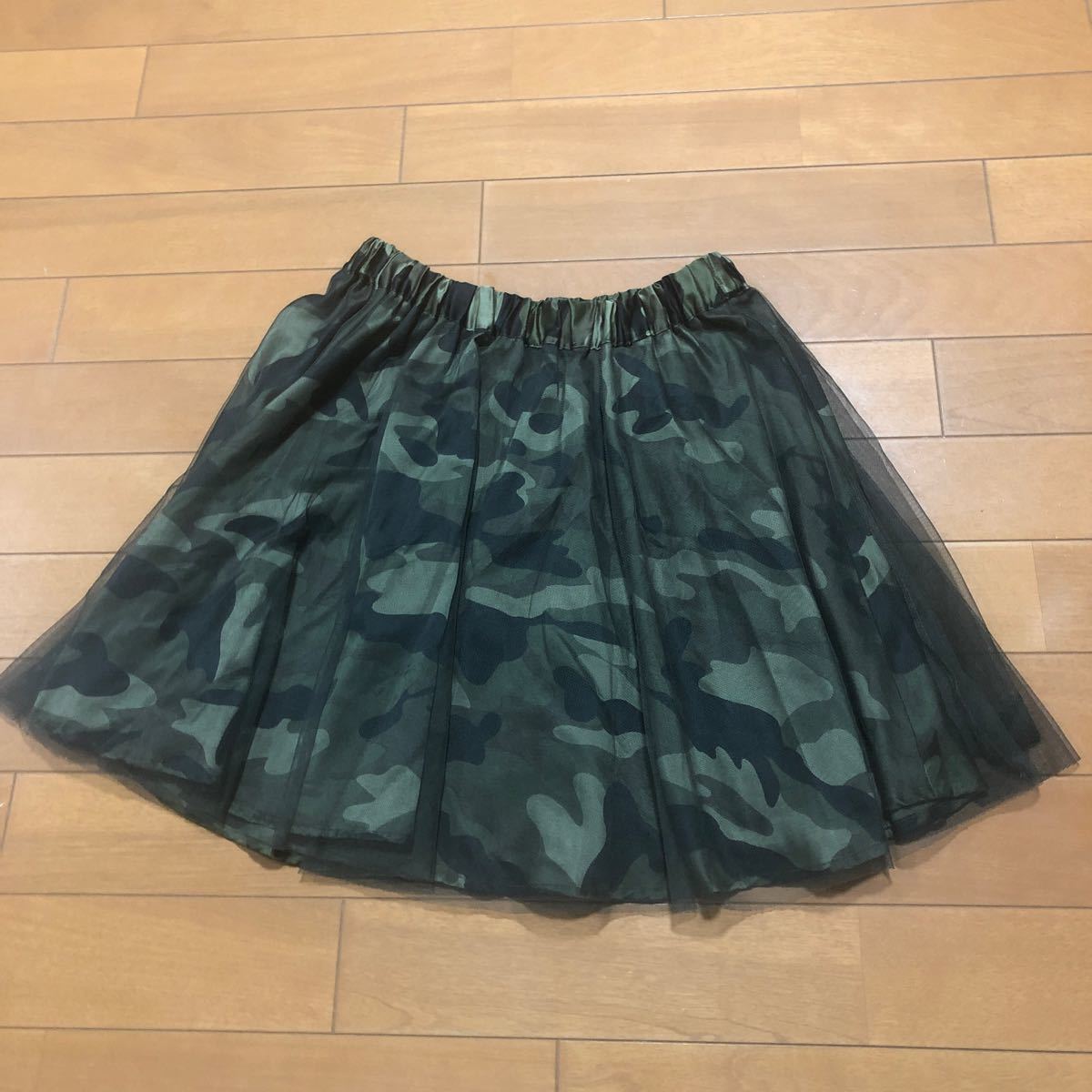 スカート　迷彩 チュールスカート　サイズ150