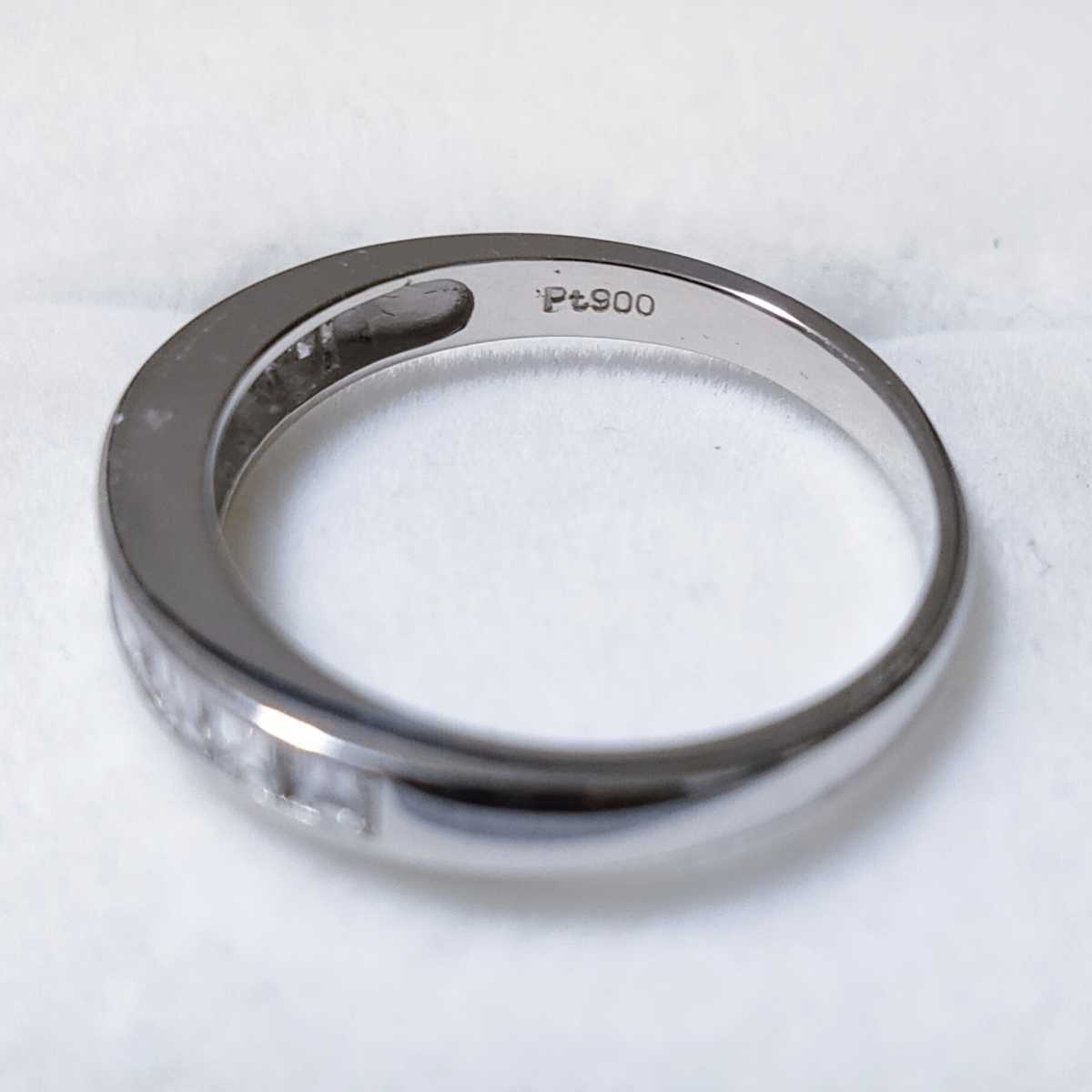 ダイヤモンド スクエアカット エタニティ リング Pt900 0.55ct | www