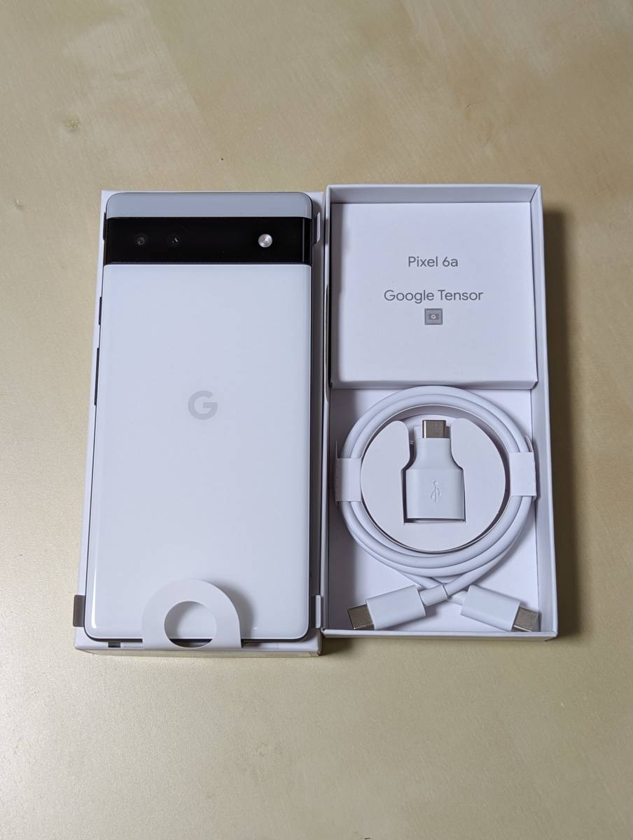 Google Pixel 6a 128GB チョークChalk 白色 au版 一括購入 残債なし 未