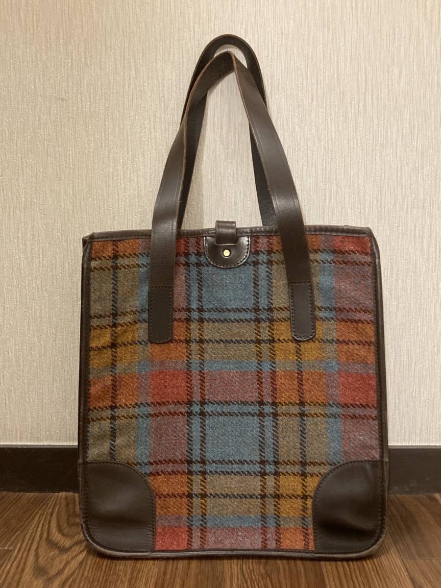 *SCAPA Scapa Harris tweed rubber discount tote bag England made Britain made UK made 