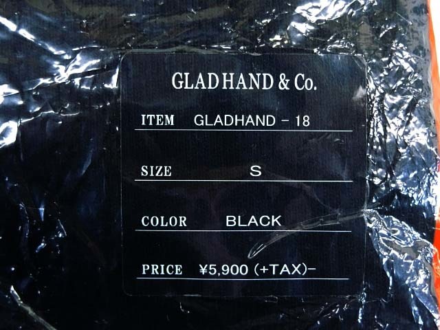 新品 グラッドハンド GLAD HAND 18 クルーネック フライス生地 パックTee　管理003 長袖Ｔシャツ black S_画像3