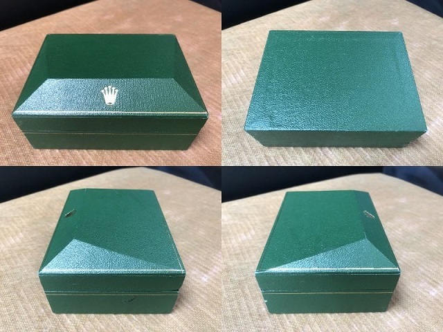 希少 ロレックス 純正 箱 ウォッチ ボックス Watch Box ケース ヴィンテージ アンティーク 緑 グリーン 古い 正規品 時計 付属品 ROLEX_画像3