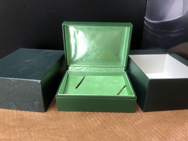 希少 ロレックス 純正 箱 ウォッチ ボックス Watch Box ケース ヴィンテージ アンティーク 緑 グリーン 古い 正規品 時計 付属品 ROLEX_画像1