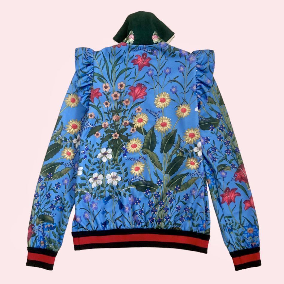 未使用】GUCCI グッチ スパンコール刺繍 フローラル 花柄 フリル 未使用】GUCCI グッチ スパンコール刺繍 フローラル 花柄 フリル