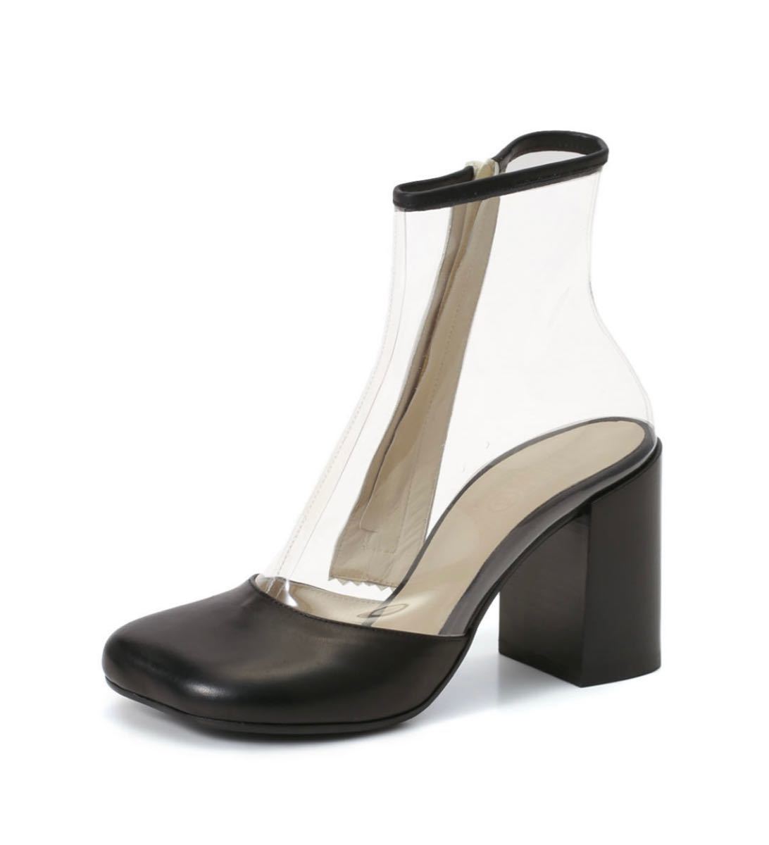 新品箱付き7万円!MM6 Maison Margiela*クリア切替ブーツ 38