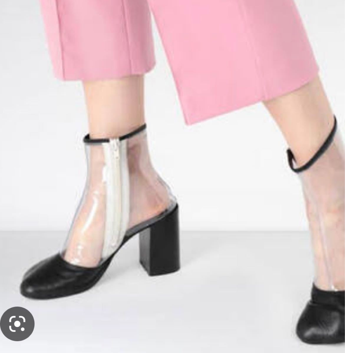 新品箱付き7万円!MM6 Maison Margiela*クリア切替ブーツ 38
