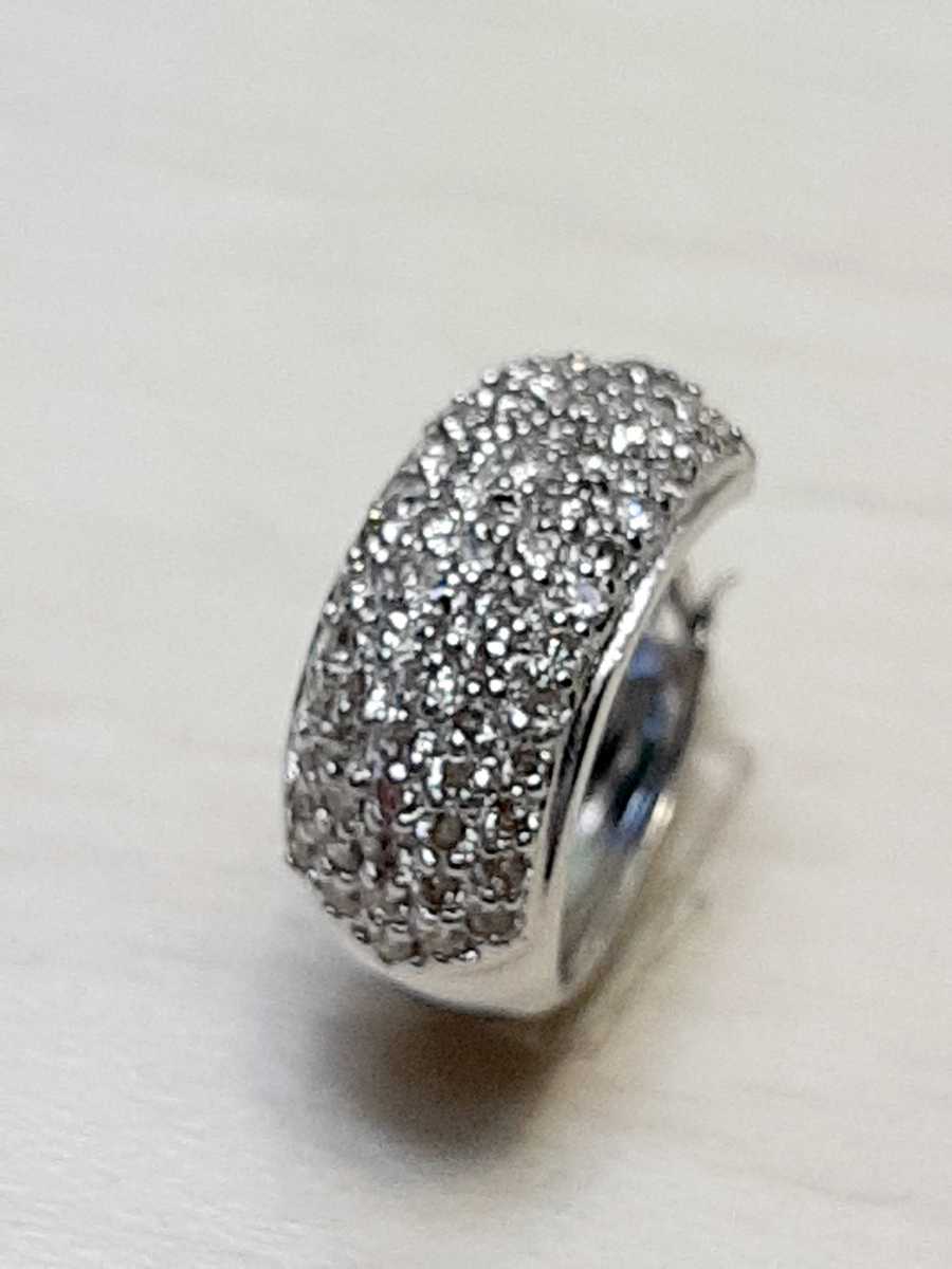 K18WG☆天然ダイヤ0.50ct☆片耳ピアス☆2 腕時計、アクセサリー