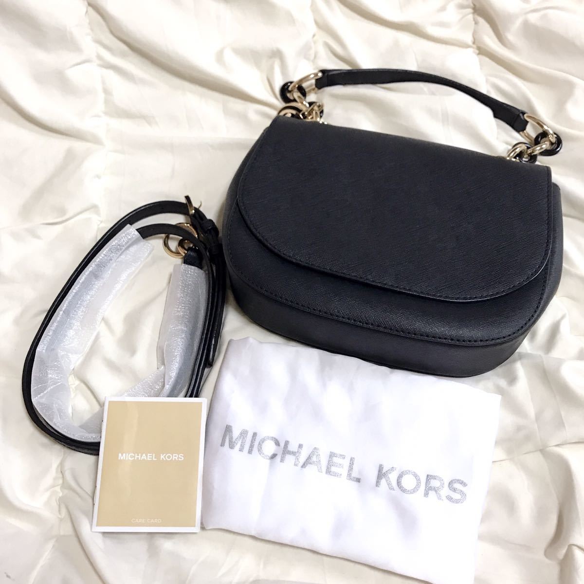 新品未使用 MICHEAL KORS ハーフムーン ショルダーバッグ ブラック2way