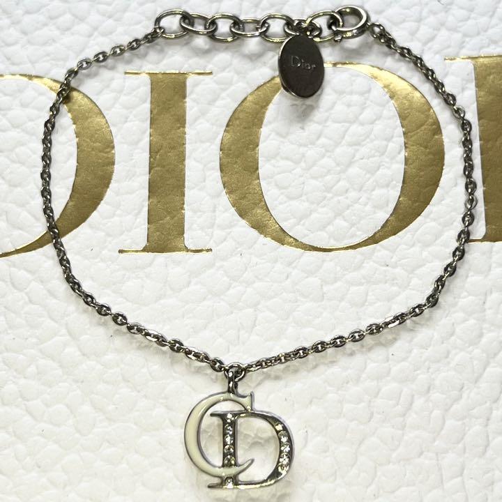 Christian Dior ディオール ロゴ ストーン ブレスレット 美品
