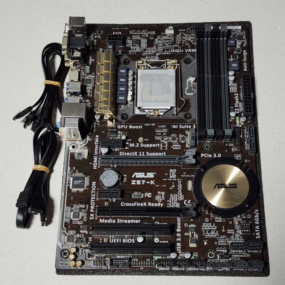 ASUS Z97-K LGA1150 ATXマザーボード 第4・5世代CPU対応 最新Bios 動作確認済 PCパーツ