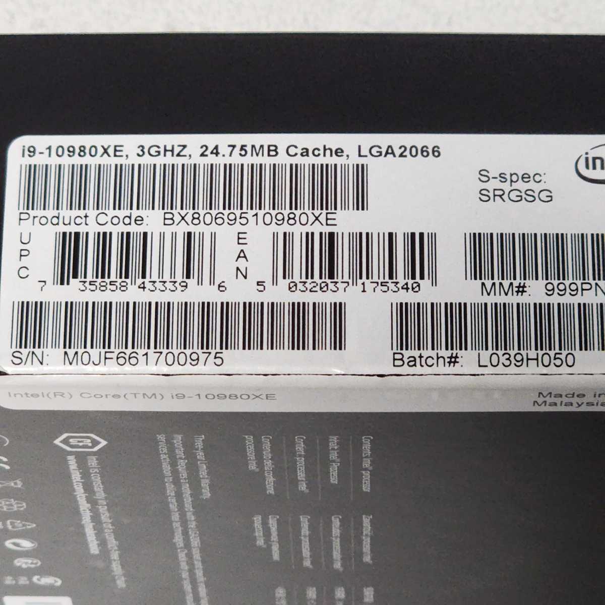CPU Intel Core i9 10980XE Extreme Edition 3 0GHz 18コア36 CPU Intel Core i9 10980XE Extreme Edition 3 0GHz 18コア36