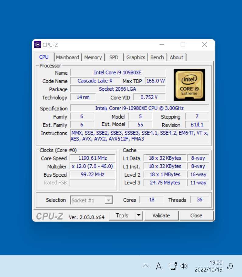 CPU Intel Core i9 10980XE Extreme Edition 3 0GHz 18コア36 CPU Intel Core i9 10980XE Extreme Edition 3 0GHz 18コア36