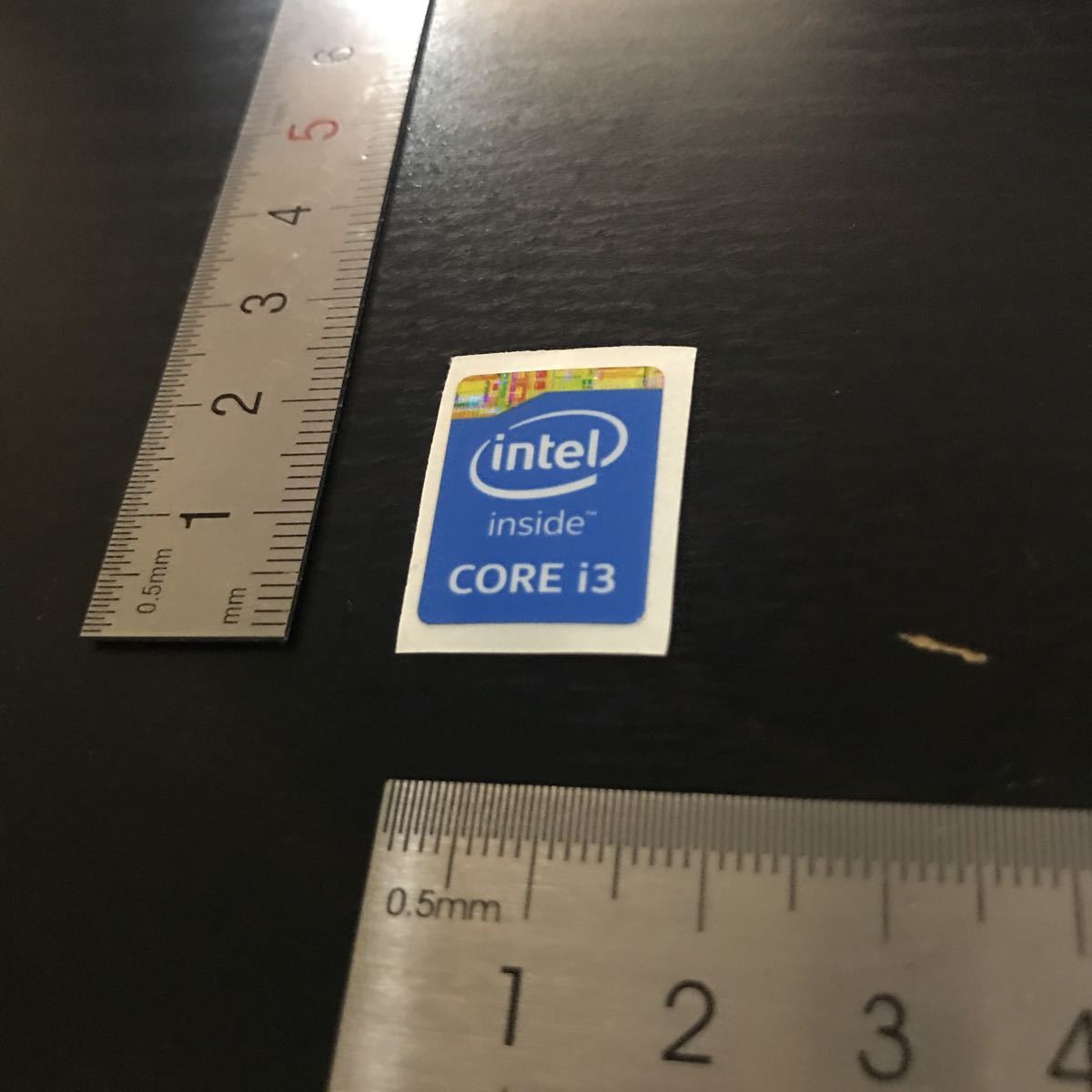 ノートパソコンロゴシールintel inside CORE i3 縦ブルー@1695 +_画像2