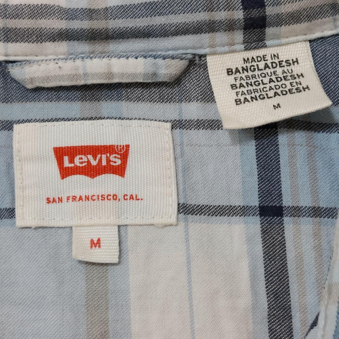 w99 US古着 Levi's リーバイス 長袖シャツ 両胸ポケット チェック柄 L相当 メンズ_画像5