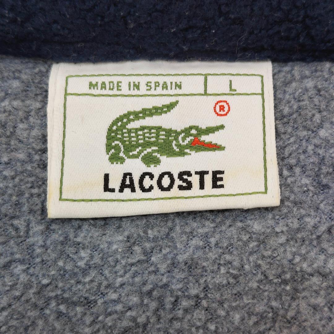 x66LACOSTE ラコステ スペイン製 フリース ハーフジップ プルオーバー　XXL相当　メンズ_画像5