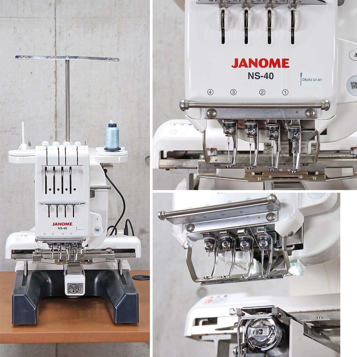 JANOME/NS-40/1頭4針ネーム刺しゅう機/縫製/刺繍/タッチパネル/自動糸切り/ミシン/業務用/メンテナンス済/ジャノメ#Z