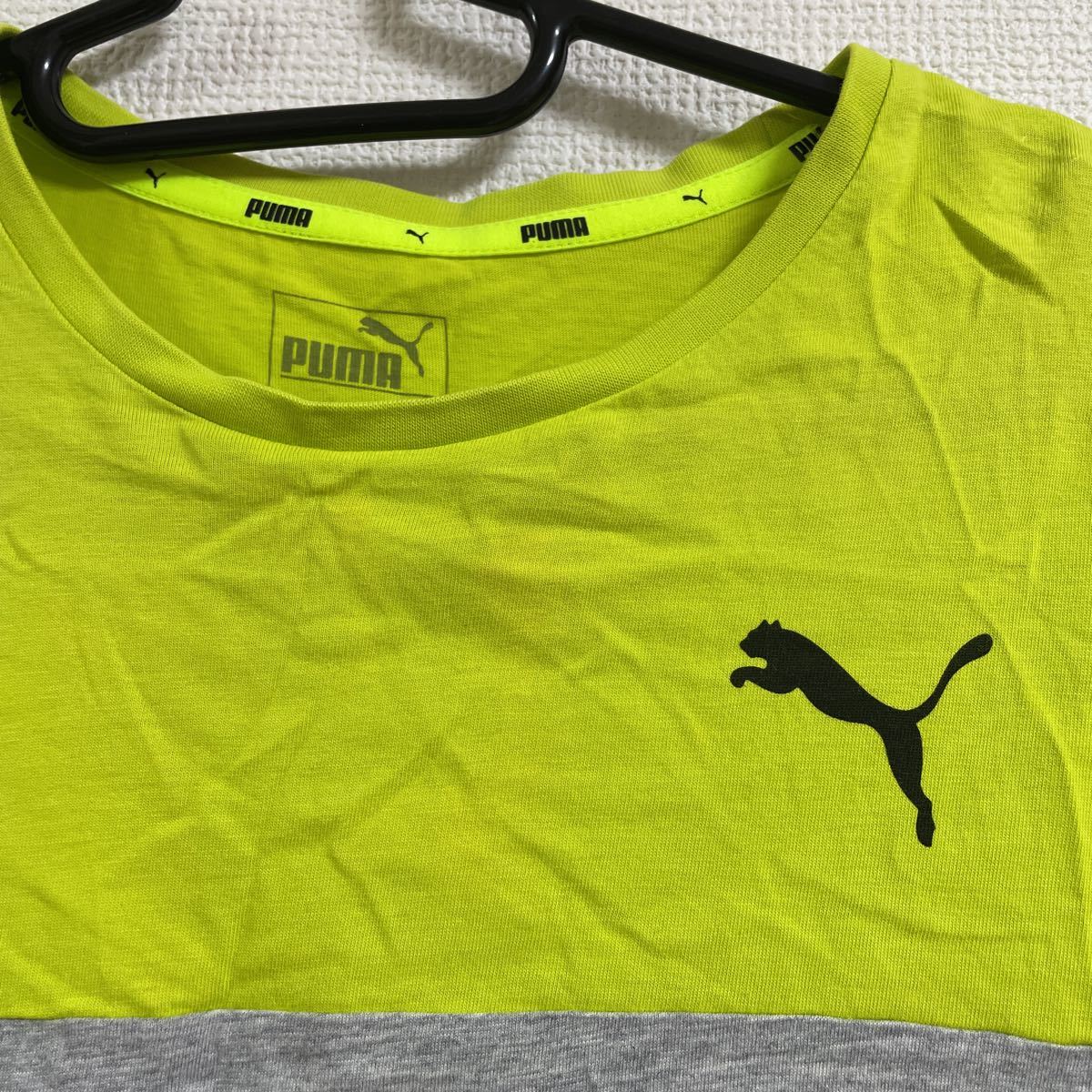 PUMA プーマ　半袖　Tシャツ　160センチ　グレー/イエロー　半袖Tシャツ_画像2