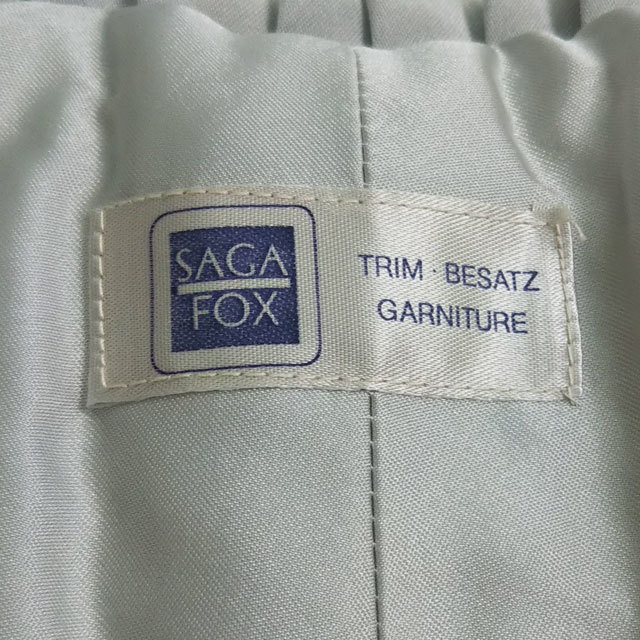  unused SAGA FOX shawl stole blue FOX SaGa fox coming-of-age ceremony kimono long-sleeved kimono Japanese clothes . equipment lady's 