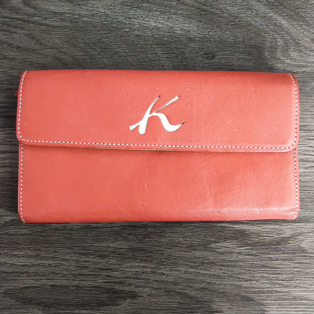 KITAMURA long wallet original leather red light brown group brown group change purse . have snap-button Kitamura lady's 