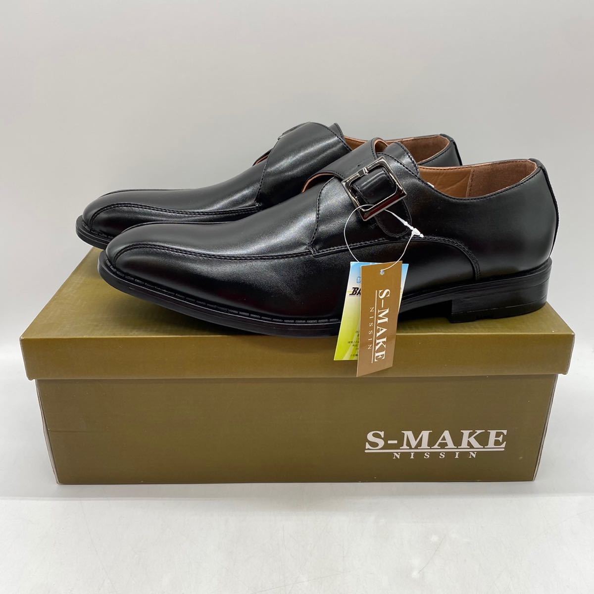 【26cm】新品 S-MAKE BLACK エスメイク ビジネスシューズ メンズ ブラック (N-1212) 4053_画像1