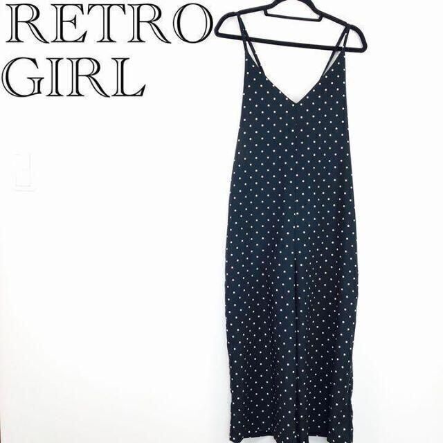 【美品】RETRO GIRL レトロガール オーバーオール ドット 水玉 レディース