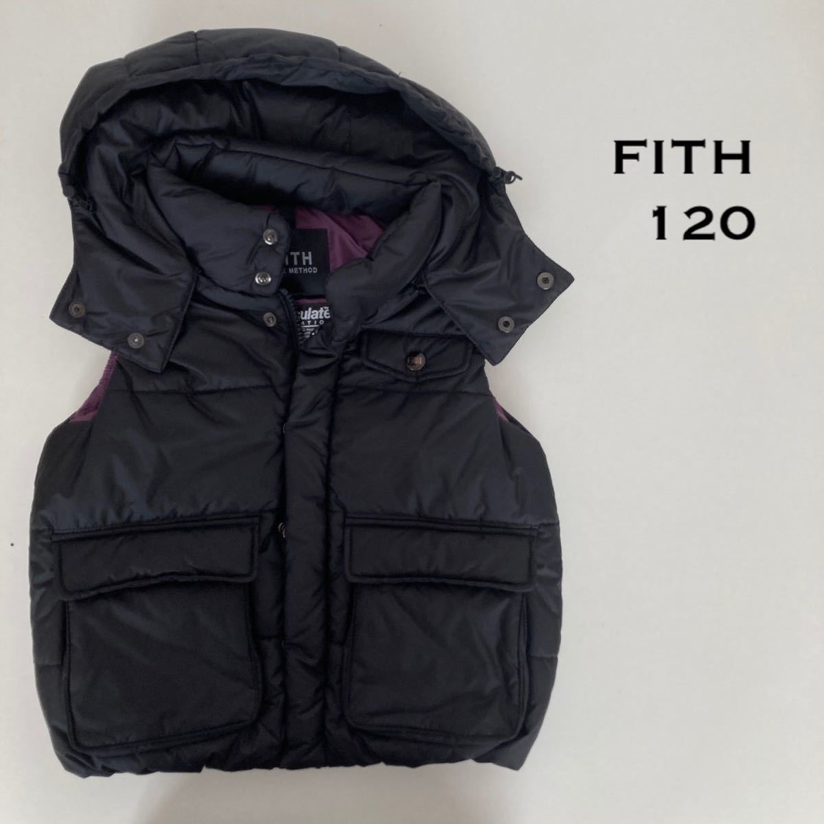 FITH 中綿 ダウン風 ベスト サイズ120 ブラック