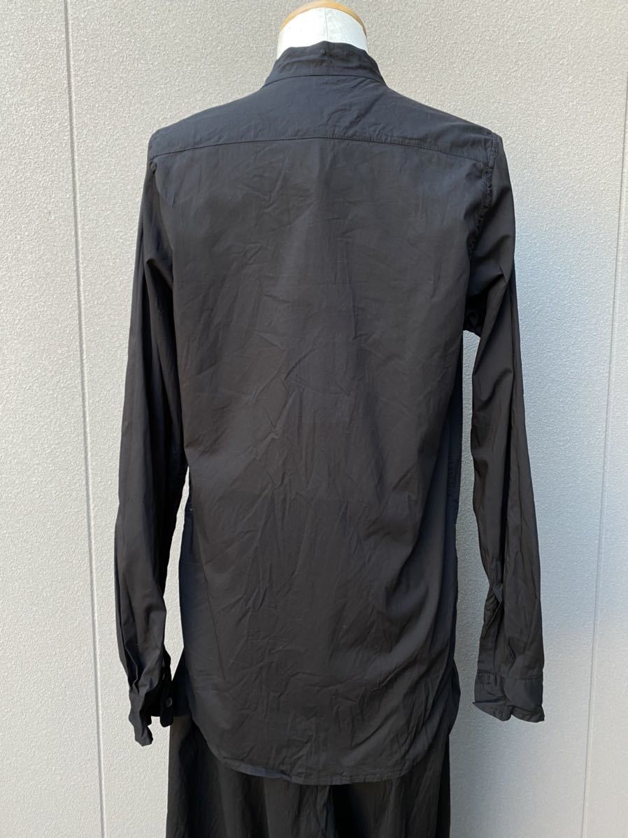 （新品未着用）【 Paul Harnden Shoemakers】 Mens COLLARLESS SHIRT BLACK \107,800円 #L ポールハーデンの画像3