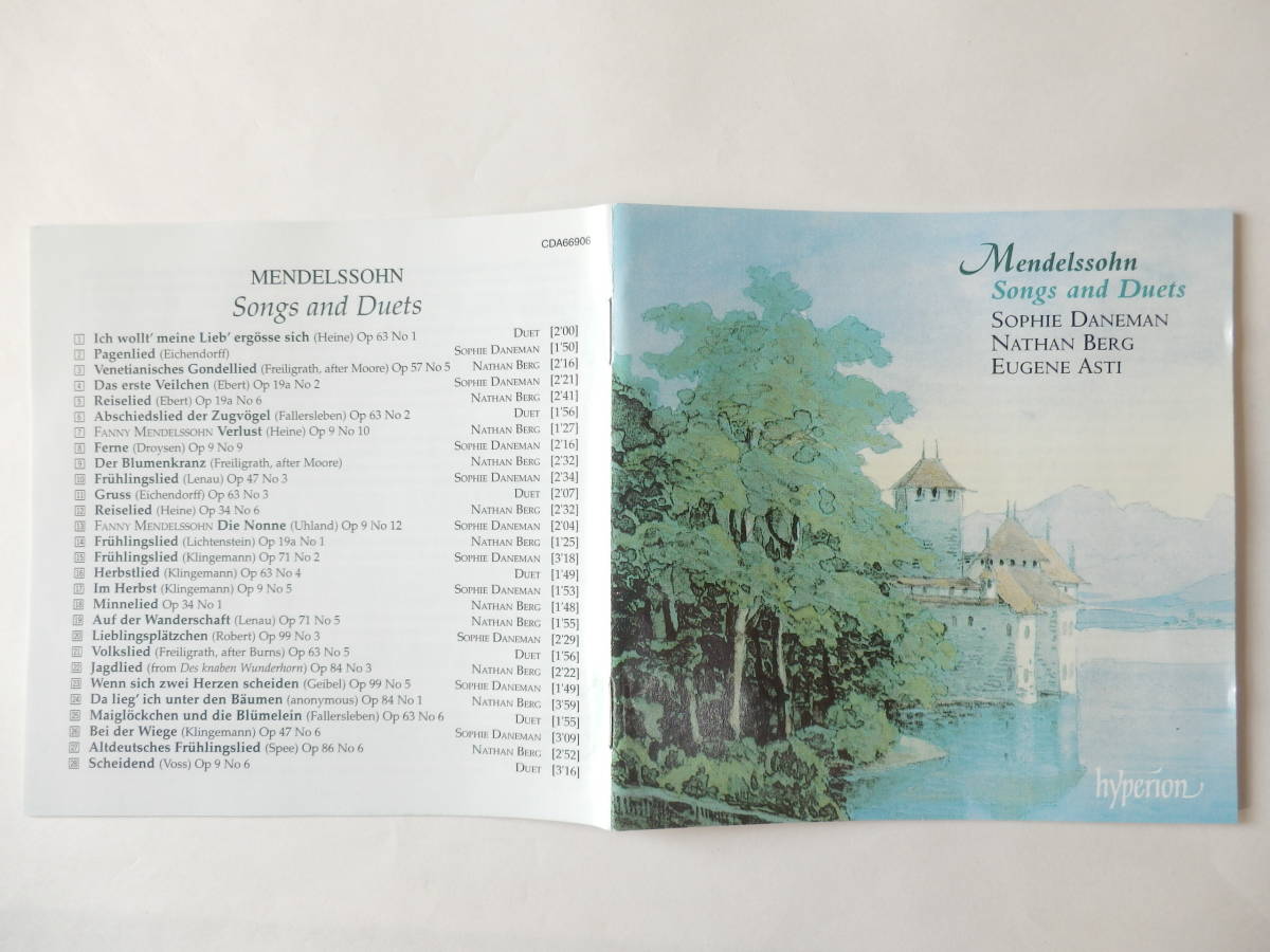 CD/メンデルスゾーン/Mendelssohn - Songs & Duets - Sophie Daneman- Nathan Berg- Eugene Asti/ソフィー.ダヌマン/ユージン.アスティ_画像10