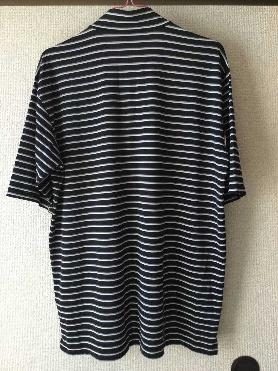 【美品】アディダスゴルフ　ファスナーネックシャツ　ブラック&ホワイト　M_画像2