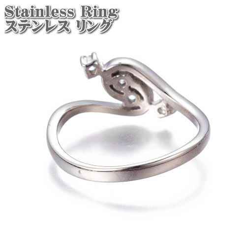 ステンレス リング 14号 キュービックジルコニア フラワー 指輪 ステンレスリング Stainless Ring ステンレス CZ シルバー リング!_画像3