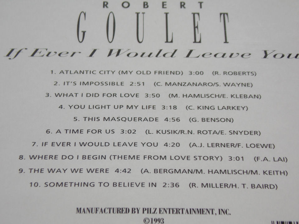 CD／Robert Goulet／If I Ever Would Leave You／ロバート・グーレ／イフ・エヴァー・アイ・ウッド・リーヴ・ユー／管1392_画像8