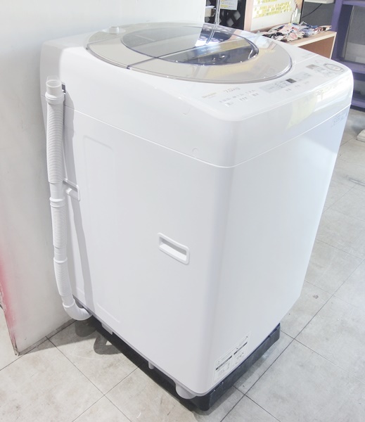 USED品☆SHARP 全自動洗濯機 7K ES-SH7C-N 2020年製 動作確認済 給水