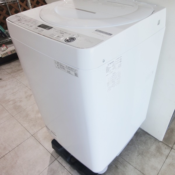 USED品☆SHARP 全自動洗濯機 7K ES-GE7E 2021年製 動作確認済 給水