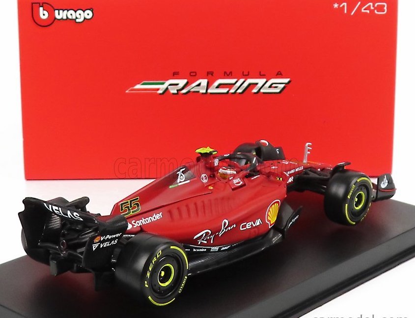 Burago signature 1/43 Ferrari F1 75 #55 CARLOS SAINZ　フェラーリ　サインツ　ブラーゴ　ケース付_画像2