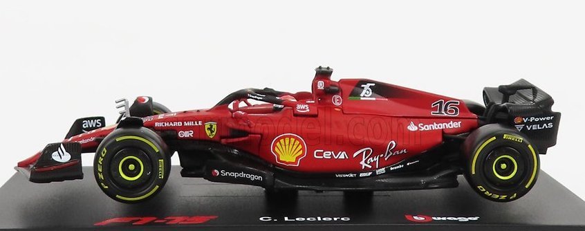 Burago signature 1/43 Ferrari F1 75 #16 CHARLES LECLERC　フェラーリ　ルクレール　ブラーゴ　ケース付_画像5