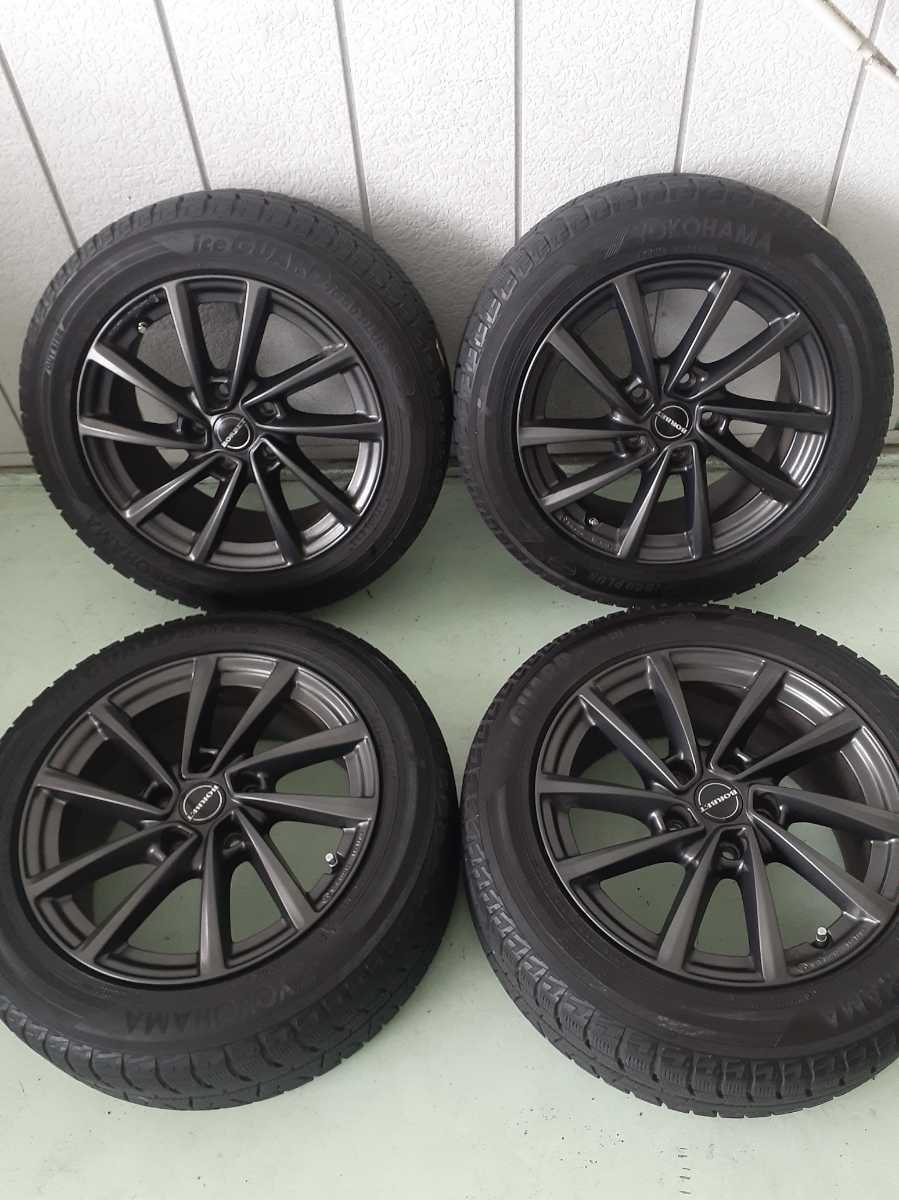 美品!!【BORBET】ブラック 205/55R16 PCD112 2016年製ヨコハマタイヤ
