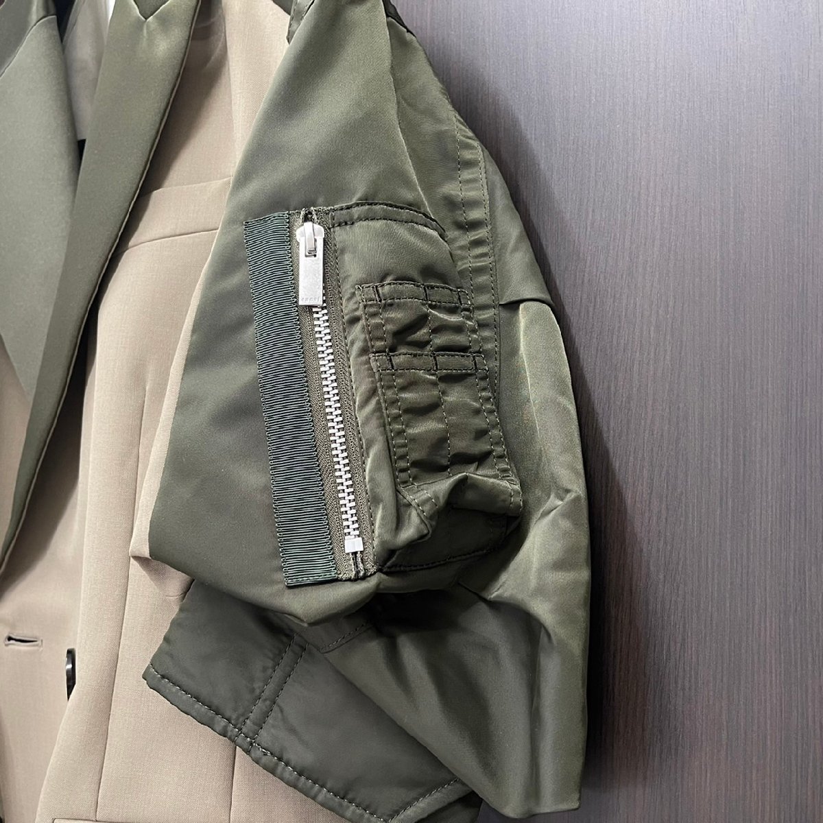 先着予約 - sacai サカイ 2022ss ナイロン ツイル ミックス ドレス