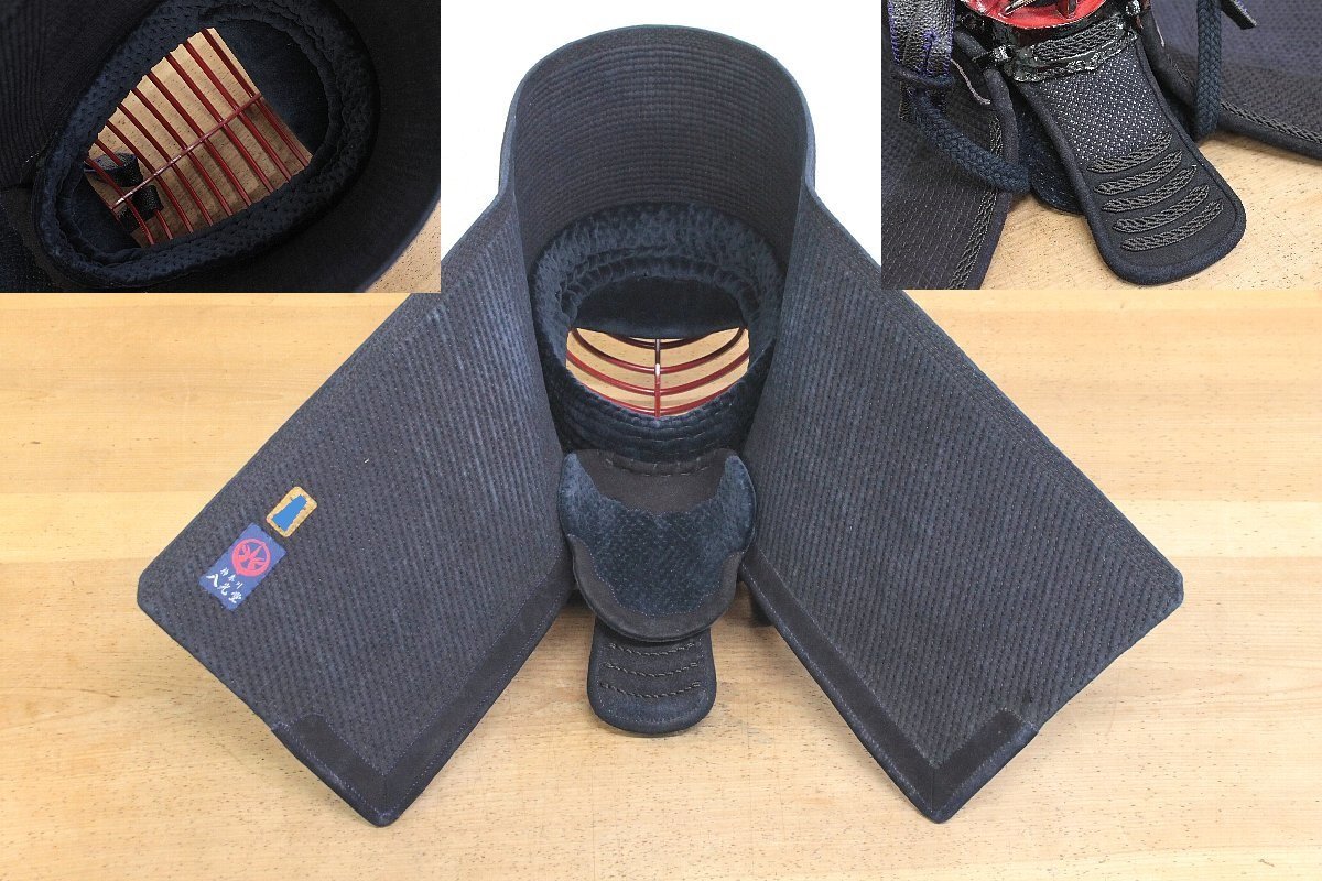 s4812◇手刺1.5分防具一式◇八光堂◇女子155-160cmくらい◇つむじ63cm◇聖浄塗60本竹胴◇状態良好◇本革◇剣道 剣道防具一式 八光堂A-1 防具袋 革鍔