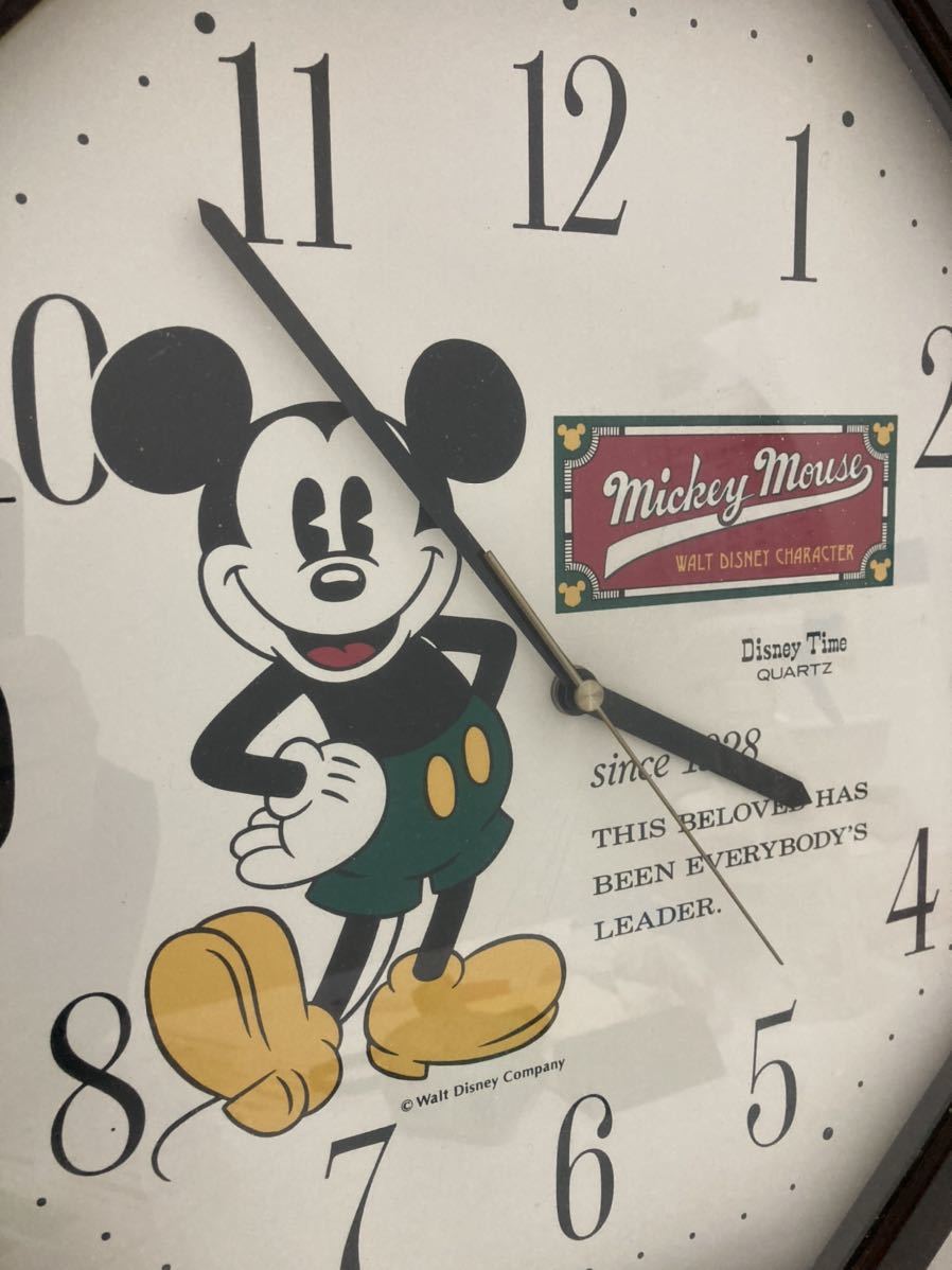 堀》Disney 掛け時計 ディズニー Mickey Mouse ミッキーマウス 中古品 壁掛け時計 掛時計 時計 インテリア (221011 5-1)_画像2