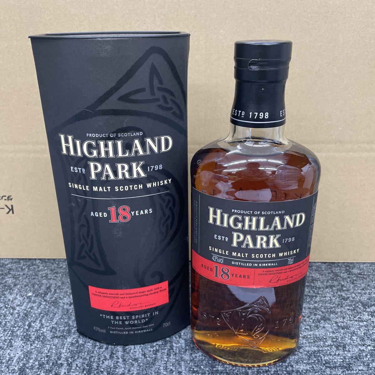 50. ☆未開栓☆ HIGHLAND PARK(ハイランドパーク)18年 旧ボトル 43