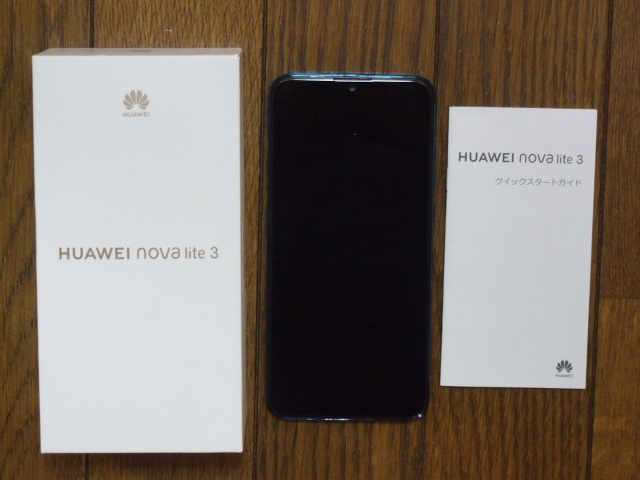 楽天可！UQモバイル版SIMフリーHUAWEI nova lite3(POT-LX2J)オーロラブルー 中古！_画像1