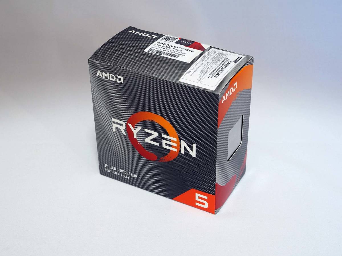 AMD Ryzen 5 3600 3.6GHz 6コア/12スレッド Socket AM4 動作品 箱付き