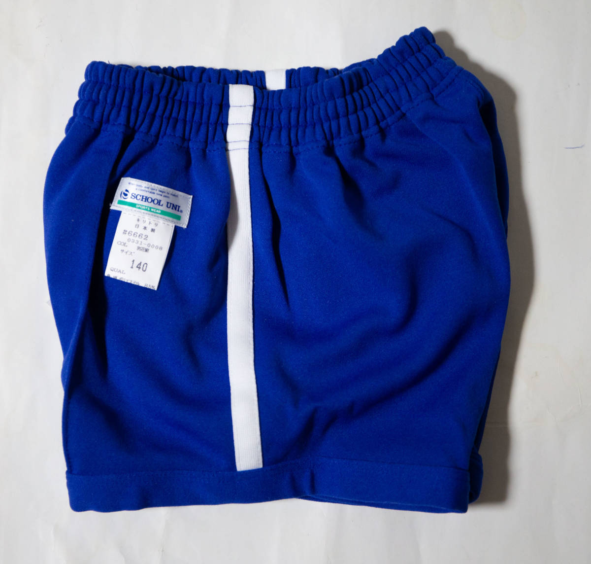 良好品】 体操服 未使用品即決 M 白×青2本線 ジャージ短パン 良好品】 体操服 未使用品即決 M 白×青2本線 ジャージ短パン