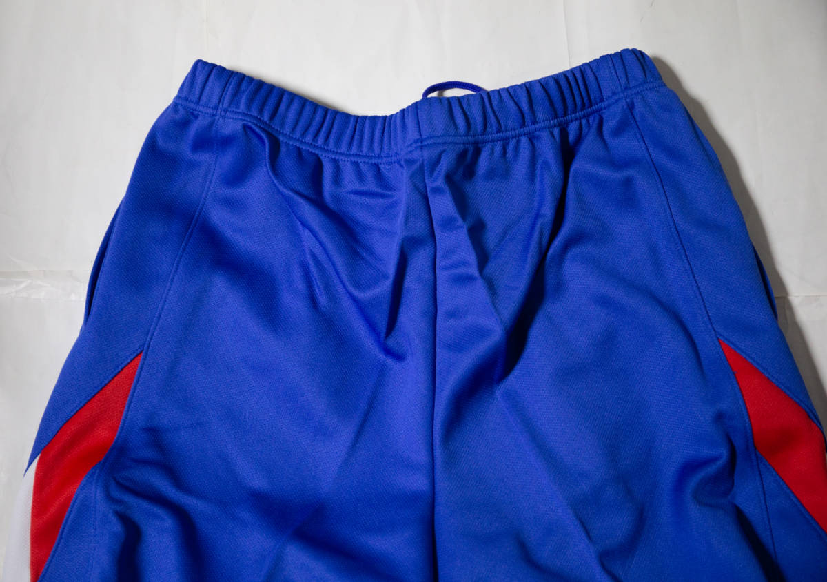  спортивная форма * Uni chika Mate школа джерси брюки голубой × красный белый 4L не использовался товар быстрое решение!
