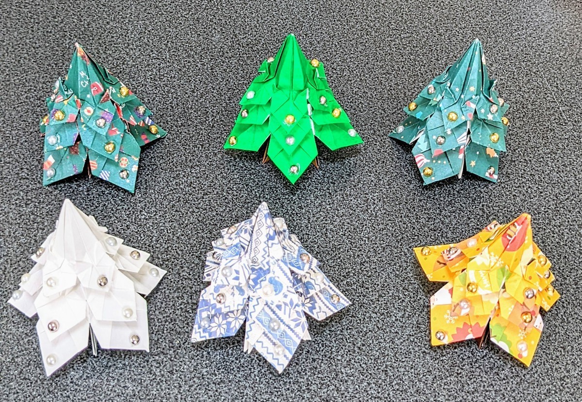 Paypayフリマ ハンドメイド 折り紙 立体クリスマスツリー Paypayフリマ ハンドメイド 折り紙 立体クリスマスツリー